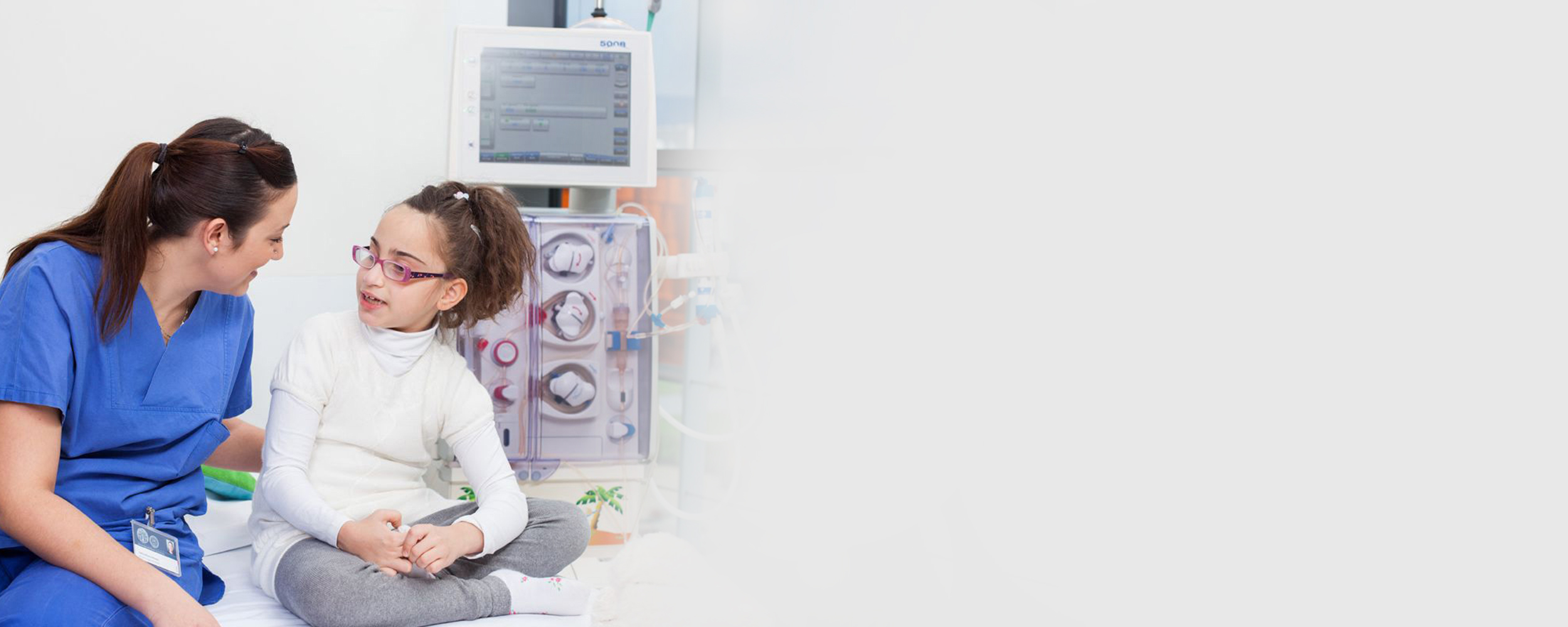 Nurse with child patient