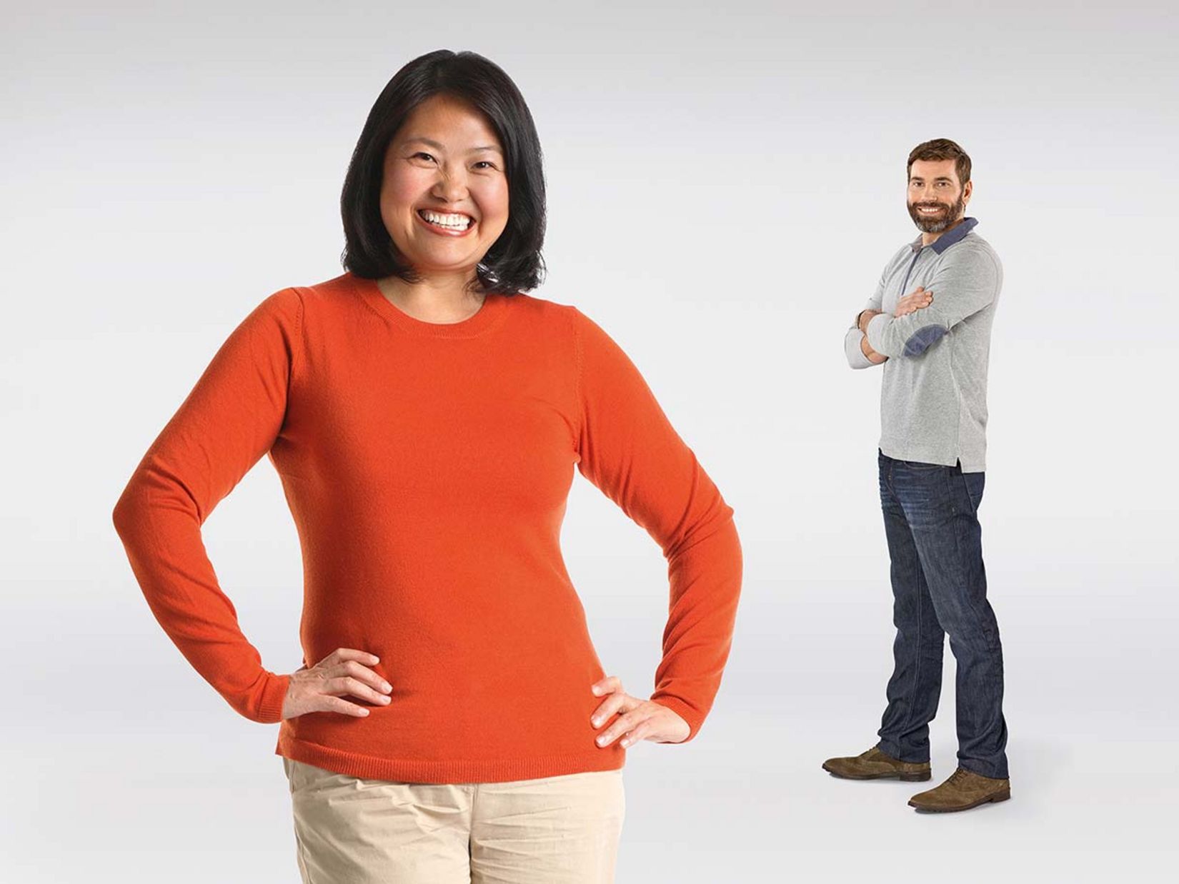 Two patients standing together