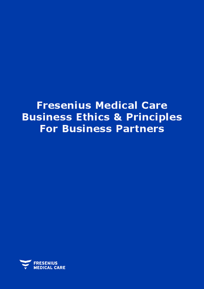 Business Ethics Principles for Business Partners